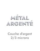 Pampille ou breloque fleur en metal plaque argent antique mat-13mm