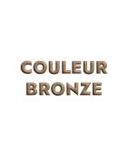 Paire d'embouts lisses a coller en metal couleur bronze-22mm