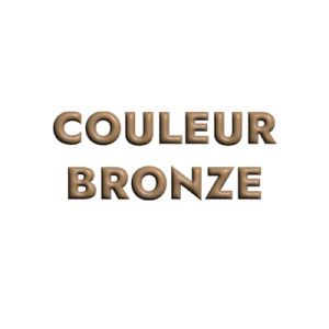 Paire d'embouts a coller couleur bronze pour cuir plat de 5mm