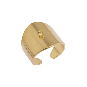 Support de bague large de 22mm couleur or