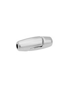 Fermoir tube aimanté placage argent avec trou rond de 2.5mm