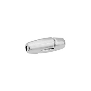 Fermoir tube aimanté placage argent avec trou rond de 2.5mm