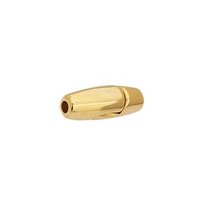 Fermoir tube aimanté couleur or avec trou rond de 2.5mm