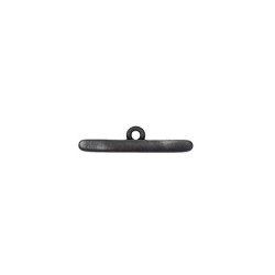 Barre de toggle lisse de 24mm en métal black satin