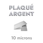 Fermoir magnétique lisse pour cuir plat de 5mm plaqué argent 10 microns