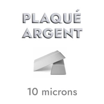 Boussole viking de  33mm en métal plaqué argent 10microns blanc brillant