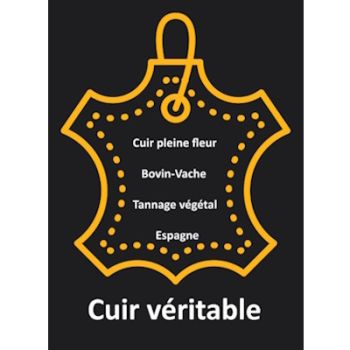 Cuir rond de 2mm orange-Espagne-Premium