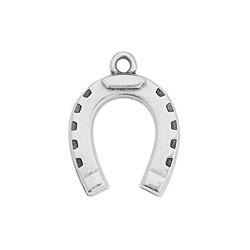 Pampille fer à cheval de 21mm en métal placage argent