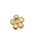 Passant fleur couleur or de 15mm pour cuir plat de 5mm