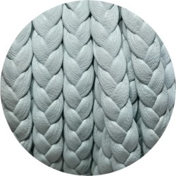 Cordon de cuir plat tresse 5mm aquamarine vendu au mètre Cordon de cuir plat tresse 5mm aquamarine vendu au mètre