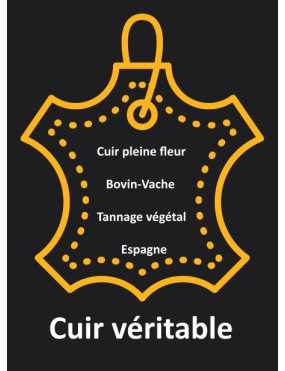 Cordon de cuir plat tresse 5mm marron foncé version 2 en vente au cm