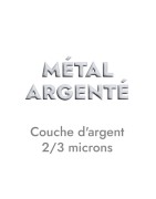 Pendentif queue de poisson émaillée marine en métal placage argent