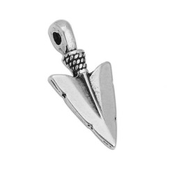 Flèche tribale de 32mm en métal placage argent Flèche tribale de 32mm en métal placage argent