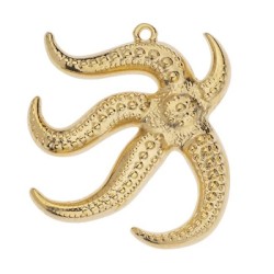 Etoile de mer de 38mm en métal couleur or Etoile de mer de 38mm en métal couleur or