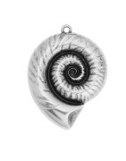 Nautile de 38mm en métal placage argent