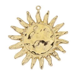 Soleil ou tournesol de 49mm en métal couleur or Soleil ou tournesol de 49mm en métal couleur or