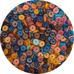Lot de 20 intercalaires de 6mm en céramique brute mix de couleurs Lot de 20 intercalaires de 6mm en céramique brute mix de couleurs