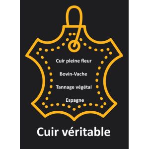 Cordon de cuir plat lisse de 8mm de couleur noire en vente au cm