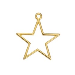 Pendant étoile en métal couleur or