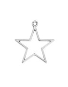 Pendant étoile en métal placage argent