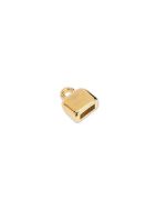Paire d'embouts a coller couleur or pour cuir plat de 5mm