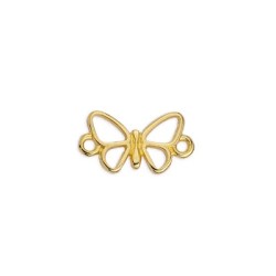 Intercalaire papillon ajourée de 17mm en métal couleur or Intercalaire papillon ajourée de 17mm en métal couleur or