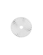 Rondelle de 20mm striée sur les 2 faces plaqué argent 10microns