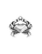 Pendentif crabe en métal placage argent