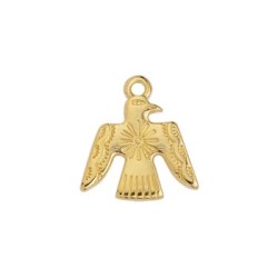 Pampille aigle maya de 16mm en métal couleur or Pampille aigle maya de 16mm en métal couleur or