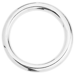 Anneau rond lisse et épais de 42mm plaqué argent 10 microns
