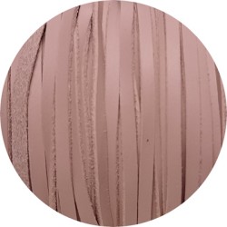 Cuir plat de 3mm soft vieux rose bords droits en vente au cm