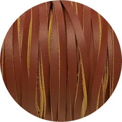 Cuir plat de 3mm soft caramel bords droits en vente au cm