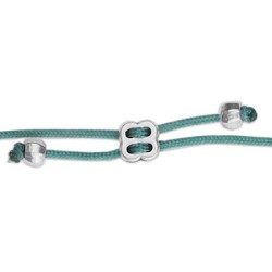 Petit fermoir coulissant lisse et carré pour cordon de 1mm Petit fermoir coulissant lisse et carré pour cordon de 1mm