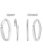 Anneau ovale sécable de 36mm en étain couleur or