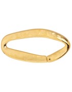 Anneau ovale sécable de 36mm en étain couleur or