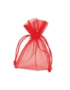 Pochette organza rouge pour emballer vos bijoux