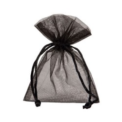 Pochette organza noire pour emballer vos bijoux