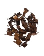 Sachet de 50 serres-fil en laiton placage bronze.8mmx2mm