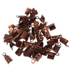 Sachet de 50 serres-fil en laiton couleur cuivre.8mmx2mm