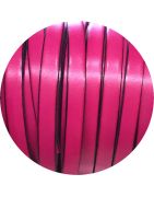 Un metre de cuir plat rose fuchsia de 10mm