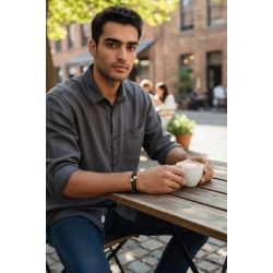 Bracelet double tour en kit de 5mm de large noir couture noire et or