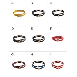 Bracelet double tour en kit de 5mm de large rouge soutenu et or