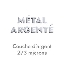 Perle ronde a ceinture et picots en metal placage argent-12mm