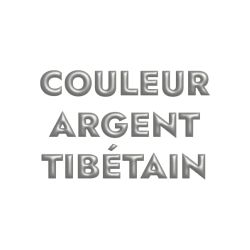Superbe perle intercalaire couleur argent tibetain-14mm