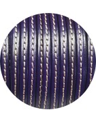 Cuir plat couture 5mm violet soutenu vendu à la coupe au cm