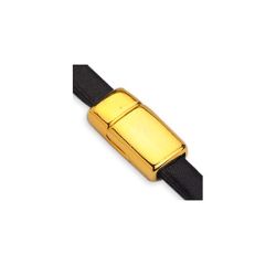 Fermoir magnetique lisse couleur or pour cuir plat de 6mm