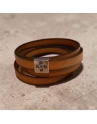 Passant carré croix basque lauburu pour cuir plat de 10mm