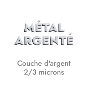 Gros hanger ethnique en zamak placage argent avec 1 accroche