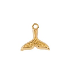 Queue de baleine de 16mm en métal couleur or