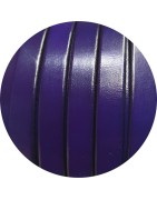 Cuir plat de 10mm violet soutenu avec bords noirs en vente au cm